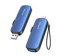 GiGimundo SSD Externo portátil de 128GB, Externo SSD USB Flash Velocidad hasta 1073MB/s, Dual Drive USB3.2 Gen 2+Tipo c, Unidad de Estado sólido para Smartphones PC, Tabletas, Macs, Azul