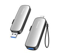 GiGimundo SSD Externo portátil de 2TB, Externo SSD USB Flash Velocidad hasta 1073MB/s, Dual Drive USB3.2 Gen 2+Tipo c, Unidad de Estado sólido para Smartphones PC, Tabletas, Macs, Azul