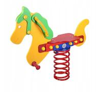GigiToys® Balancín de plumas para niños, unicornio, con anclaje al suelo y muelle | Caballo balancín para zonas públicas DIN EN1176 Caballo basculante con asas antideslizantes fabricado en placa de