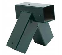 GigiToys® Conector balancín verde 90 x 90 mm 90° | ángulo de oscilación para barra cuadrada | soporte para parque infantil | Conector de poste para columpio de jardín | recubrimiento de polvo |