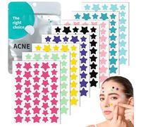 Gigmeta 320 Piezas Parches para Acné, 3 Tamaños(14/12/10 mm) Acné Parches Estrella Impermeable Hidrocoloides Pimple Patch con Aceite Árbol De Té y Ácido Salicílico Pimple Patches Diurno (320 Piezas)