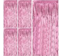 Gigmeta 5 Piezas Cortinas de espumillón metálicas, 1m x 2m Cortina de Purpurina, decoración para Fiestas de cumpleaños, Baby Shower, Bodas, Navidad