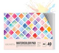 Gigmeta Papel para acuarela A4, 40 hojas, 140 lb/300 g/m² bloc para acuarela, adecuado para estudiantes, principiantes y artistas