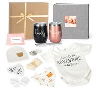 GIGPADE Regalos para nueva mamá, regalo de revelación de género, regalo de embarazo para futura mamá, anuncio de embarazo, cesta de regalo para baby shower con álbumes de fotos de bebé, vaso para