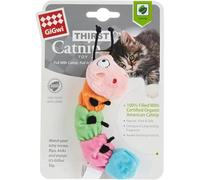 GiGwi Juguete Interactivo para Gatos 100% orgánico, catapillar, para Gatos y Gatitos, para Gatos de Interior y Exterior, Multicolor