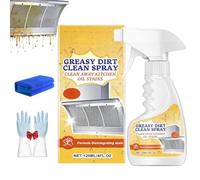 Gihens - Limpiador de aceite pesado, limpiador multiusos de aceite pesado de cocina, con boquilla y toalla, ollas de cocina multiusos y limpiadores de sartenes, para estufas, utensilios de cocina y