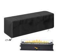 Gihioue Funda protectora rectangular de alta calidad para chimenea, protección contra todo tipo de climas con sistema de correas de tracción para jardín, terraza, camping, pícnic, días lluviosos