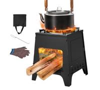 Gihioue Para calentar con madera - Calefactor desmontable a prueba de - Horno portátil | Para senderismo al aire libre cocina barbacoa picnic terraza