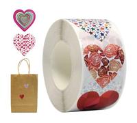 Gihioue Pegatinas de San Valentín - 500 pegatinas y etiquetas impermeables para el día de San Valentín | Para tarjetas de boda, sobres, invitaciones y