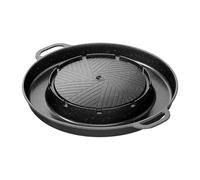 Gihioue Sartén parrilla 2 en 1, parrilla para cocinar en interiores, placa antiadherente portátil para cocina, mesa, barbacoa, camping, exterior