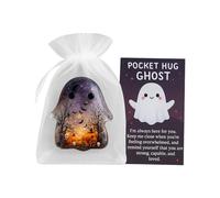 Gihioue Tarjetas de inspiración de Halloween, amuleto de la suerte con tarjetas de aliento, figuras motivadoras portátiles para niños, adultos, familia, viajes, aprendizaje