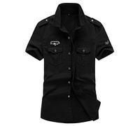 Gihuo Camisa táctica militar de manga corta para hombre, estilo cargo, para pesca al aire libre