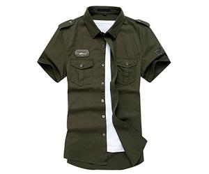 Gihuo Camisa táctica militar de manga corta para hombre, estilo cargo, para pesca al aire libre