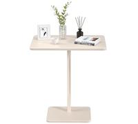 gihusrzx Mesa auxiliar pequeña, bandeja de sofá para sofá, mesa de centro minimalista de 2 niveles, sofá de escritorio cuadrado, cama, baño, estudio, TV, bandejas de aperitivos en forma de C, para