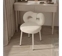 gihusrzx Taburete de tocador con respaldo de lazo, para sala de estar, dormitorio de mujeres y niñas, silla de maquillaje, almohadillas ajustables, sillas de tocador sin brazos, lindas sillas de