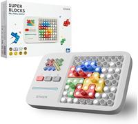 Giiker Super Blocks - Puzzle de Bloques Electrónico - Más de 1000 Desafíos y Tablero LED Inteligente - Juego de Ingenio y Lógica para Niños y Adultos - Juegos para Viajes - Regalos Niños 6 Años