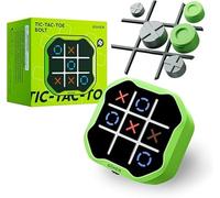 Giiker Tic TAC Toe Bolt Verde - Tres en Raya Electrónico 3 en 1 con Modo Batalla por Bluetooth - Juego de Mesa Portátil para Niños y Adultos - Juegos para Viajes - Regalos Niños 6 Años