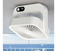 GIIKNEW Ventilador magnético aprobado para cruceros, ventilador portátil de 5000 mAh, funciona con pilas, con 5 velocidades, se adhiere magnéticamente en techos y paredes de cabina, Cruise Essentials