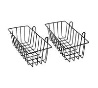 Giilayky - Juego de 2 Cestas de Metal Colgantes para Panel de Rejilla de Pared, Almacenamiento y Expositores para Cocina y Hogar