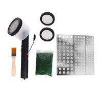 Giilayky Kit de flocado aplicador de hierba estática ABS flocado máquina con antideslizante para bricolaje escénico modelado paisaje