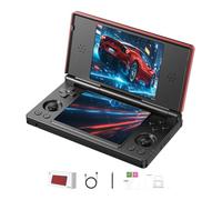 GiipGoop RG DS Consolas de juegos de mano RG DS Retro Gaming Console de doble pantalla 3+32GB Android 14 bolsillo portátil Arcade 40000mAh batería WiFi Bluetooth HD salida negro