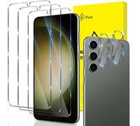 GiiYoon-3 Piezas Protector de Pantalla para Samsung Galaxy S23 5G Cristal Templado,[Sin Burbujas] [9H Dureza] Protector de Lente de Cámara [2 Piezas] Vidrio Templado HD Protector Pantalla