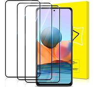 GiiYoon-3 Piezas Protector de Pantalla para Xiaomi Redmi Note 10 Pro/Note 10 Pro Max Cristal Templado,[Sin Burbujas] [Cobertura Completa] [9H Dureza] Vidrio Templado HD Protector Pantalla