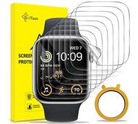 GiiYoon 8 Piezas Protector de Pantalla para Apple Watch Series 6/5/4/SE SE 44mm, Película de Hidrogel Flexible de TPU, 3D Pantalla Curva Película Protectora, HD Transparente, Sin Burbujas
