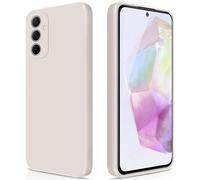 GiiYoon Funda para Samsung Galaxy A35 5G, Case de Silicona Suave de TPU Carcasa Protector de Goma Fexible Prueba Liviano y a Delgado de Golpes Antirrayas para Teléfono (Blanco Crema)