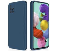 GiiYoon Funda para Samsung Galaxy A51 4G, Case de Silicona Suave de TPU Carcasa Protector de Goma Fexible Prueba Liviano y a Delgado de Golpes Antirrayas para Teléfono (Azul)