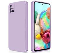GiiYoon Funda para Samsung Galaxy A71 4G, Case de Silicona Suave de TPU Carcasa Protector de Goma Fexible Prueba Liviano y a Delgado de Golpes Antirrayas para Teléfono Samsung Galaxy A71(Violeta)