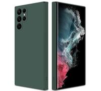 GiiYoon Funda para Samsung Galaxy S22 Ultra 5G, Case de Silicona Suave de TPU Carcasa Protector de Goma Fexible Prueba Liviano y a Delgado de Golpes Antirrayas para Teléfono (Verde)