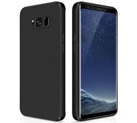 GiiYoon Funda para Samsung Galaxy S8, Case de Silicona Suave de TPU Carcasa Protector de Goma Fexible Prueba Liviano y a Delgado de Golpes Antirrayas para Teléfono (Negro)