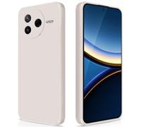 GiiYoon Funda para Xiaomi Poco F7 Pro 5G, Case de Silicona Suave de TPU Carcasa Protector de Goma Fexible Prueba Liviano y a Delgado de Golpes Antirrayas para Teléfono (Blanco)