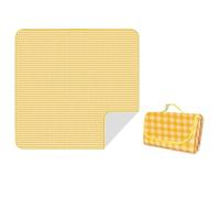 GIJMZY 2m * 2m/2m 3m Waterproof Picnic Mat, Outdoor Travel, Lightweight Blanket, Beach, Camping(Yellow,200x200cm)