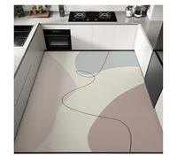 GIJMZY Alfombras Cocina Carpet in The Kitchen Large PVC Leather Mat Non-Slip Waterproof Oil-Proof Floor Mats Modern Home Decoration(Color02,2pcs 40x120cm())