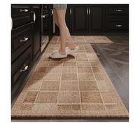 GIJMZY Alfombras Cocina Kitchen Floor Mat Long, Non-Slip Absorbent Rug, Quick-Dry Waterproof & Oil Resistant, Anti-Fall Dirtproof Doormat(Color02,45x150cm (1pcs))