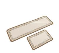 GIJMZY Alfombras Cocina Kitchen Floor Mat, Soft Diatom Mud Absorbent Carpet, Minimalist Style, Beige, Long Strip Foot Mats, Home Decoration Non-Slip Rug(Color02,1pc 50x80cm)