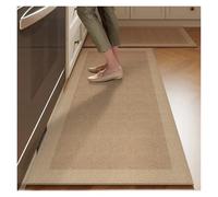 GIJMZY Alfombras Cocina Mat for Kitchen Runner Rug Set Water-Absorbing Non-Slip Floor Mats Long Carpet Brown Imitation Linen Home Decoration Rugs(Color12,1pc 50x80cm)