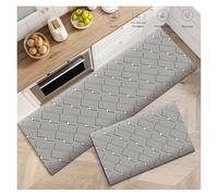 GIJMZY Alfombras Cocina Modern Waterproof Washable Kitchen Rug Long Non-Slip Absorbent Long Floor Mat Bedroom Hallway Corner Entrance Doormat Carpet(Color08,40cmx60cm 1pc)