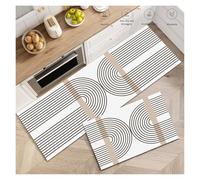 GIJMZY Alfombras Cocina Modern Waterproof Washable Kitchen Rug Long Non-Slip Absorbent Long Floor Mat Bedroom Hallway Corner Entrance Doormat Carpet(Color03,50x80cm and 50x160cm)