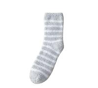 GIJMZY Calcetines Mullidos 3 piezas almazuela de rayas calcetín de hombre lana Coral for hombres calcetines equipo blanco algodón coreano suave medias Otoño Invierno Casual comodidad(4)