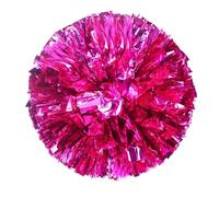 GIJMZY Pompones Animadora Pompones de Animadora de plástico con Doble Agujero y Mango metálico for Club Deportivo, decoración for Fiestas de Baile, 1 Unidad(Color 4)