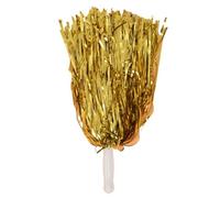 GIJMZY Pompones Animadora Pompones de animadoras de lámina metálica con Mango de plástico for decoración de Fiestas, 24 Unidades(Yellow)