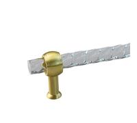GIJMZY Tiradores de armario cocina varios tamaños, pomos cajón for zapatos, tiradores puerta tocador, Herrajes for muebles, cristal acrílico, 2 uds(Brass-Whorl,T60mm Knobs)