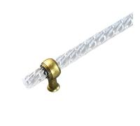 GIJMZY Tiradores de armario cocina varios tamaños, pomos cajón for zapatos, tiradores puerta tocador, Herrajes for muebles, cristal acrílico, 2 uds(Bronze-Whorl,128MM Hole to Hole)
