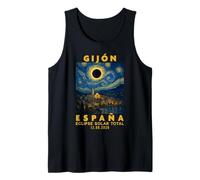 Gijón, España Eclipse Solar Total 2026 Camiseta sin Mangas