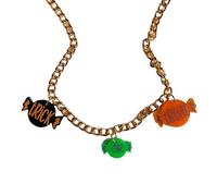 GIKILEE Lindo collar con colgante de Halloween, fantasma, calabaza, caramelo, acrílico, murciélago, araña, día festivo, noche, disfraces, fiesta, Acrílico, No es una piedra preciosa
