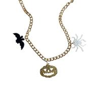 GIKILEE Lindo collar con colgante de Halloween, fantasma, calabaza, caramelo, acrílico, murciélago, araña, día festivo, noche, disfraces, fiesta, Acrílico, No es una piedra preciosa