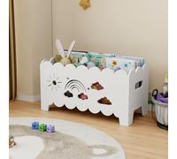 Giklux Estanteria Libros Infantil Madera, Libreria Montessori Biblioteca Baul Juguetes Infantil, Mueble Organizador Expositor Libros Infantil, para Dormitorio, Habitación Niños, Sala Juego Blanco